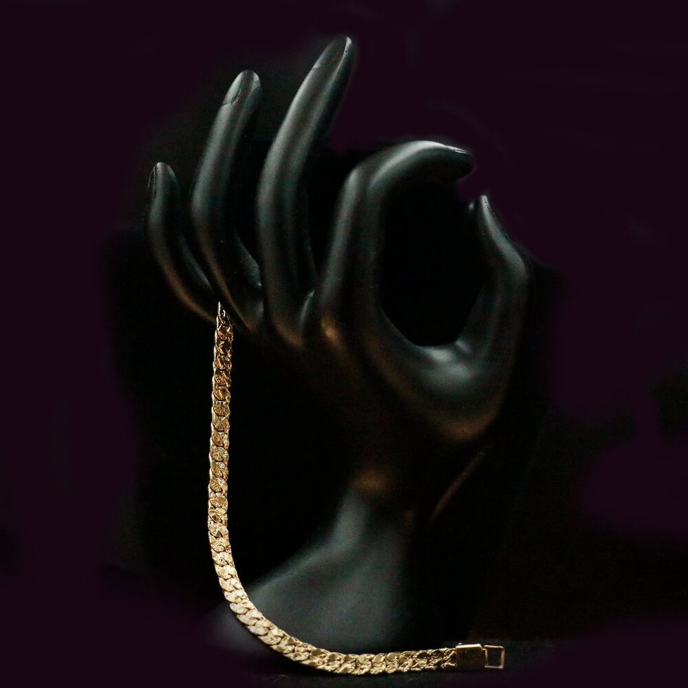 GOLD TONE NUGGET BRACELET - JBTDF1
